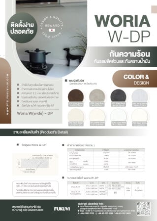 ผนังครัว กันความร้อน กันรอยขีดข่วนและกันคราบน้ำมัน (CB) 910 X 2420 MM._2